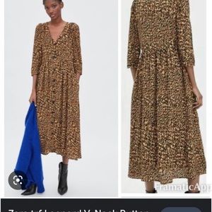 Fully lined leopard print dress